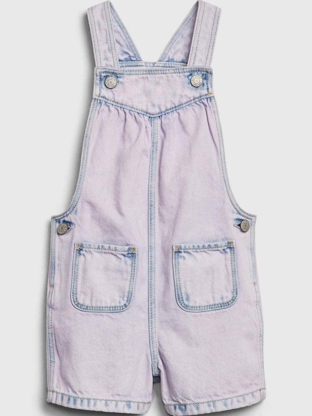 Gap Denim Toddler Girls Purple Acid Wash Shortalls Bib Overalls Size 2T